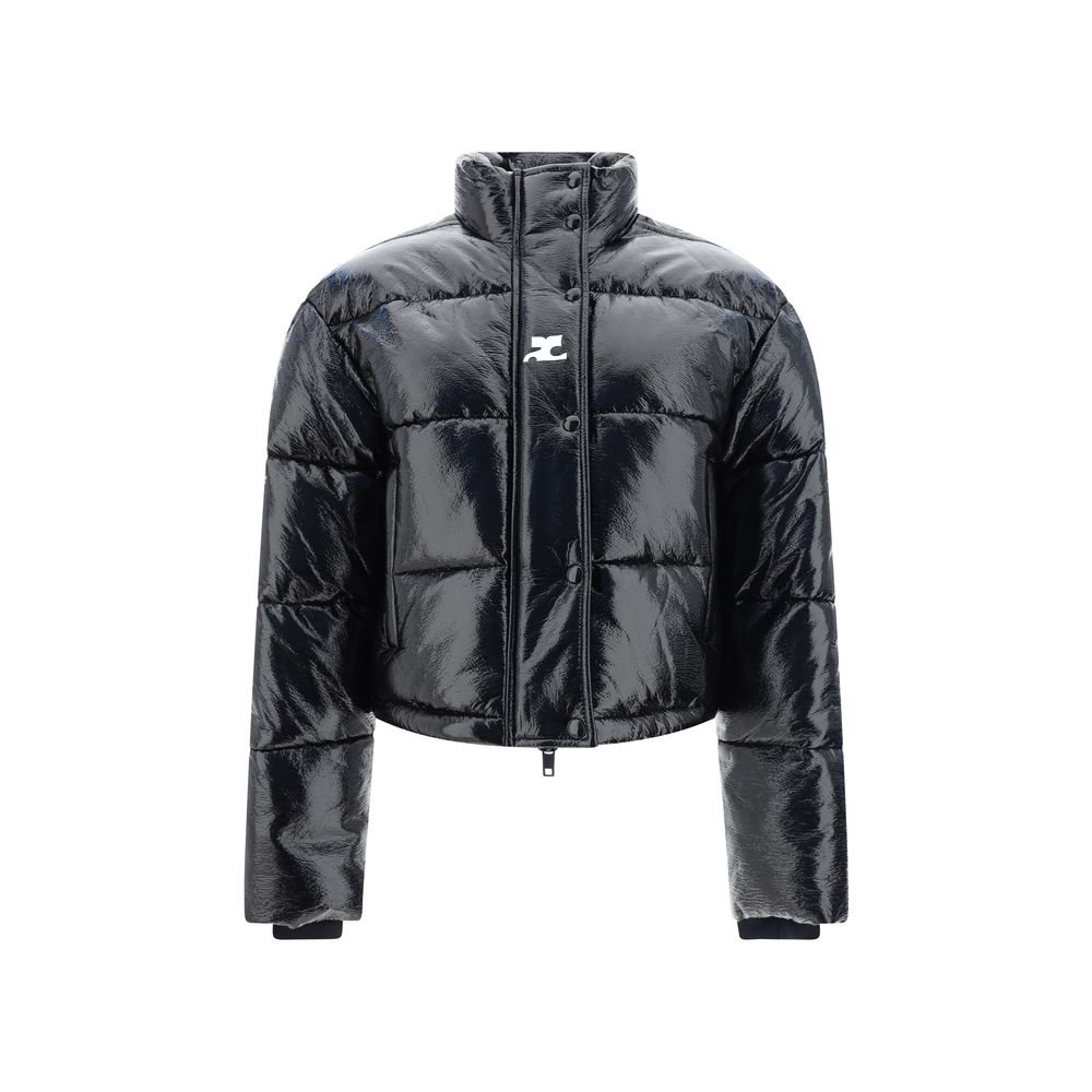 Doudoune courrèges crop noire