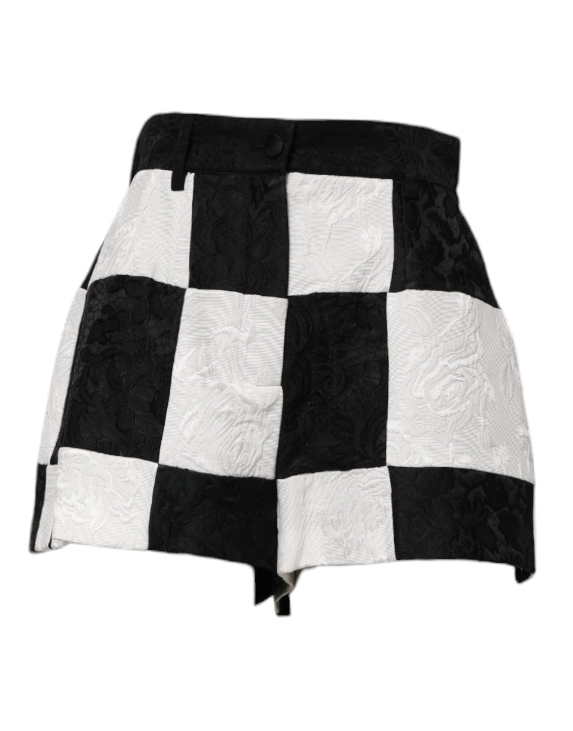 Shorts Dolce & Gabbana haute taille noirs et blancs