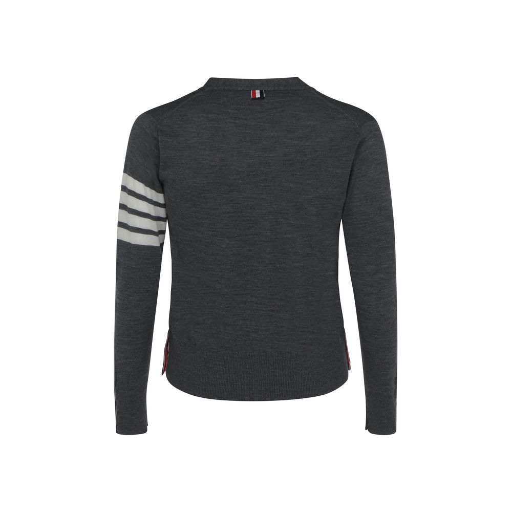 Cardigan Thom Browne rayures grises