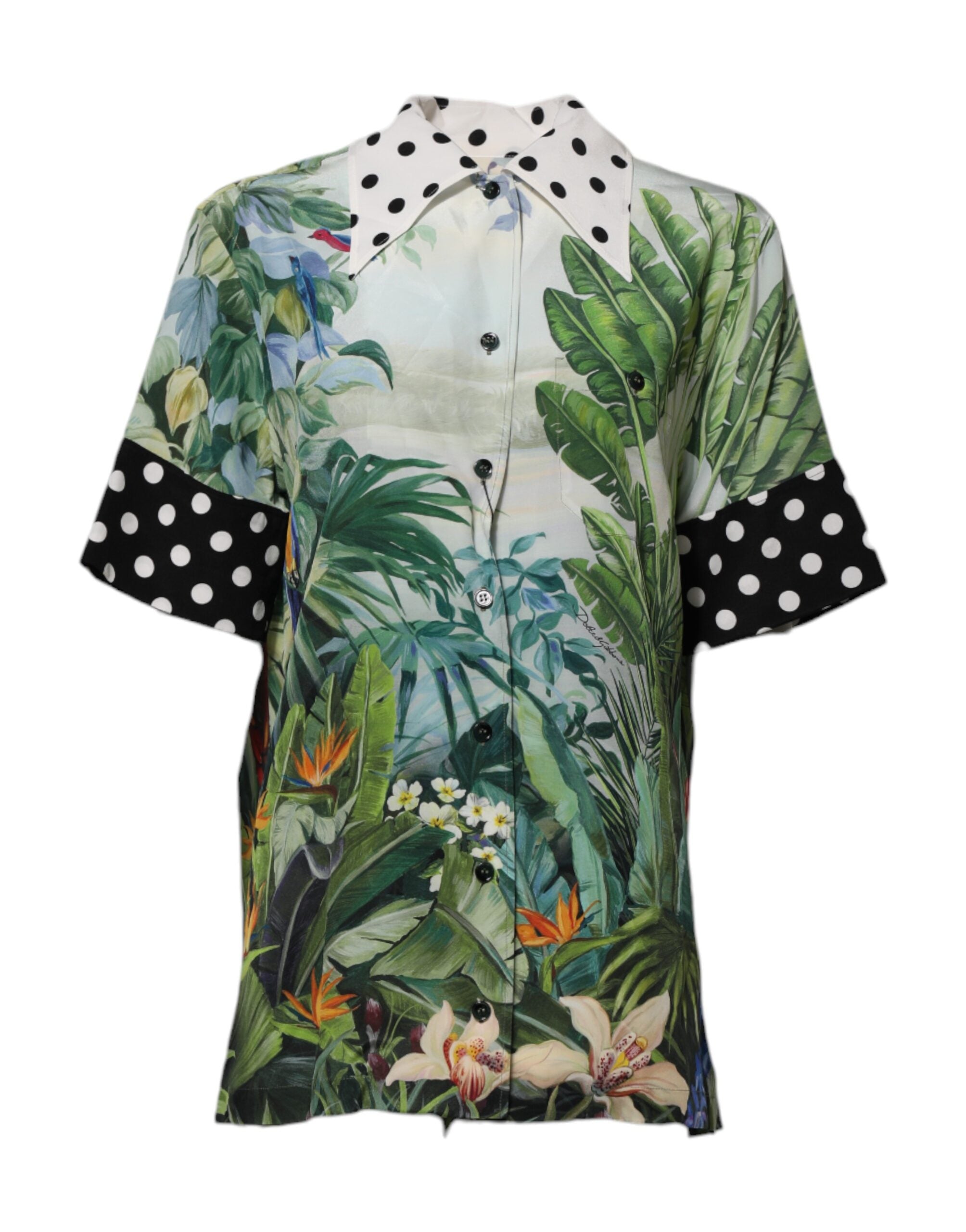 Chemise Dolce & Gabbana col soie multicolore