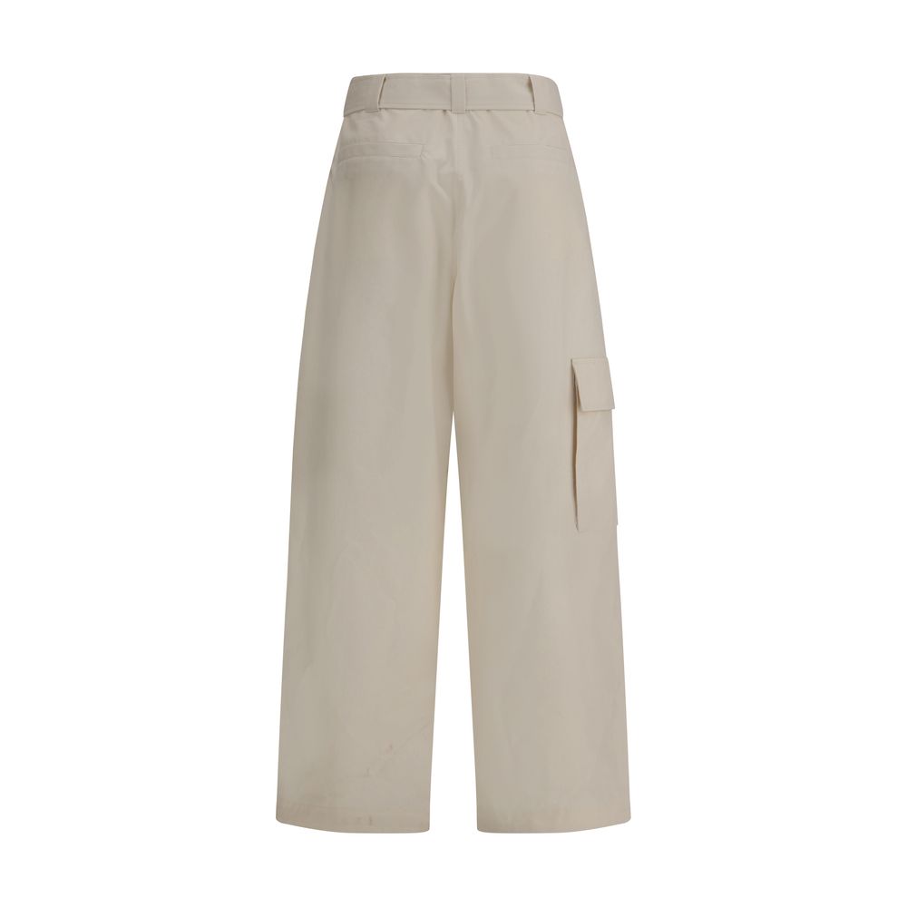 Pantalon Made in Italy large beige