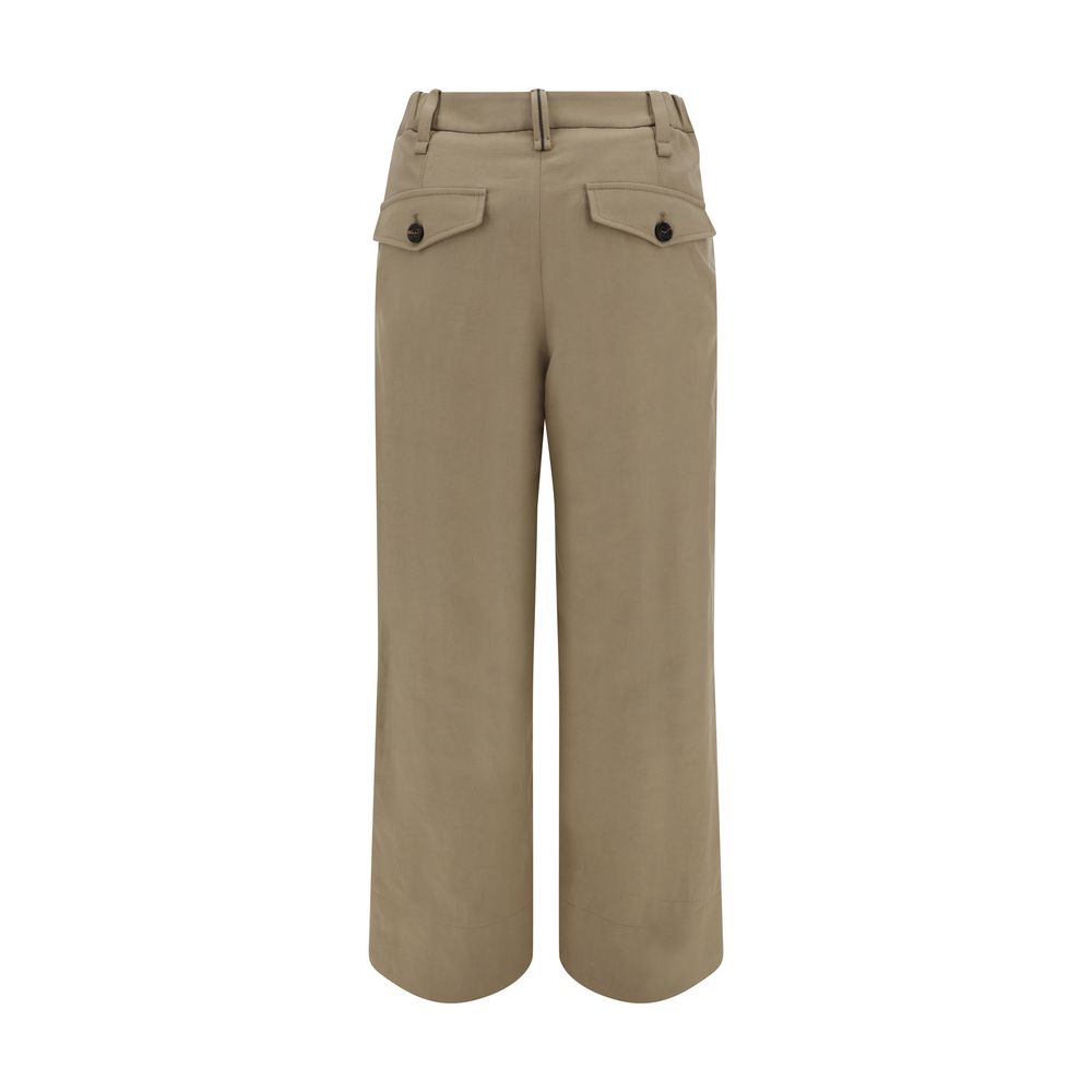 Pantalons Brunello Cucinelli baggy beiges
