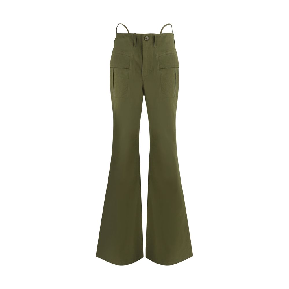 Pantalon R13 flared vert