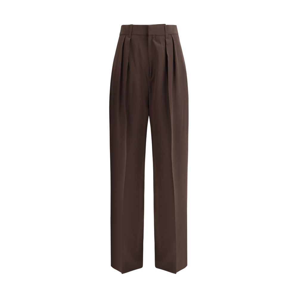 Pantalon Petar Petrov en soie noirs