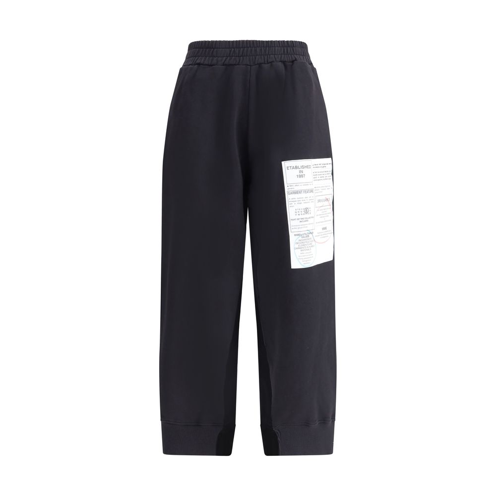Pantalons MM6 à imprimé maxi noirs