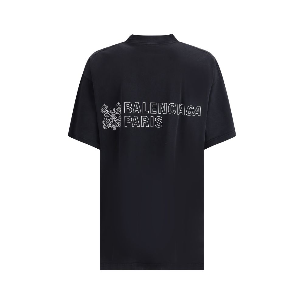 T-shirt Balenciaga Oversize blanc