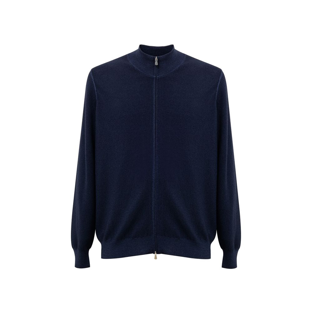 Pull Gran Sasso zip bleu