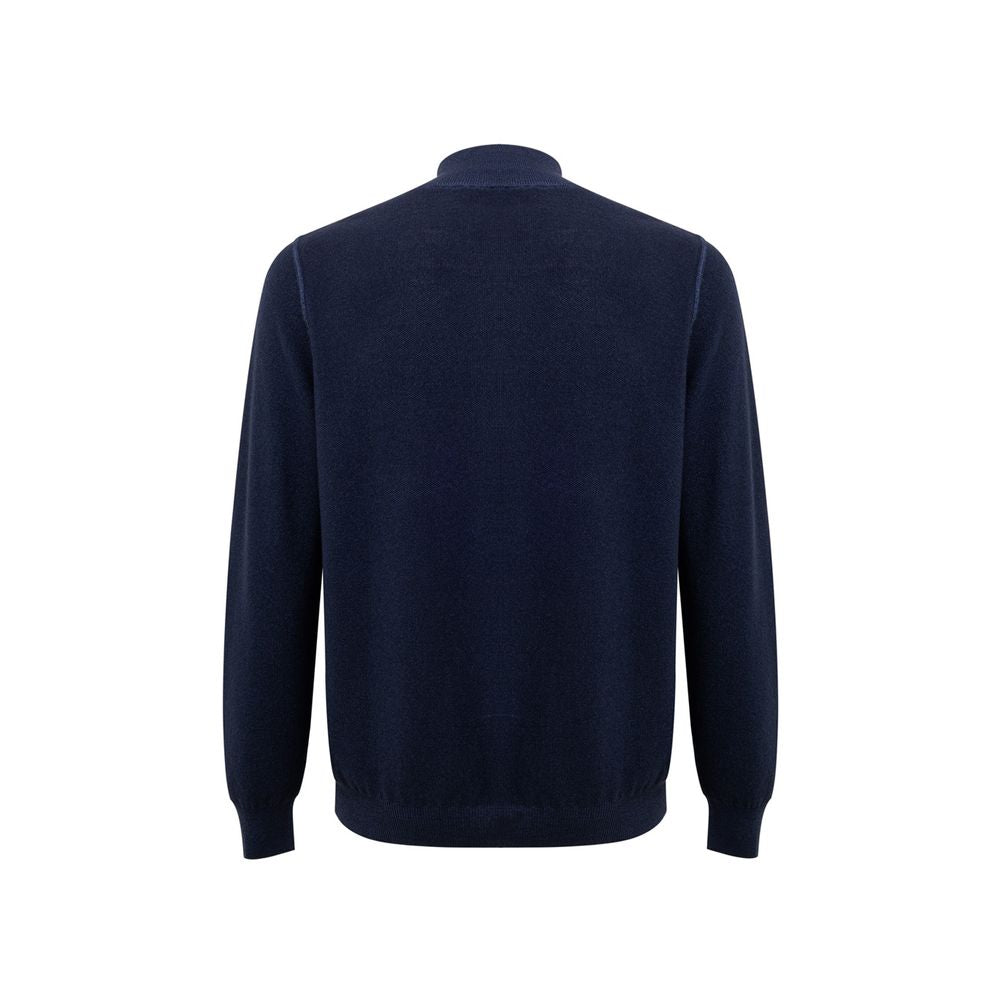 Pull Gran Sasso zip bleu