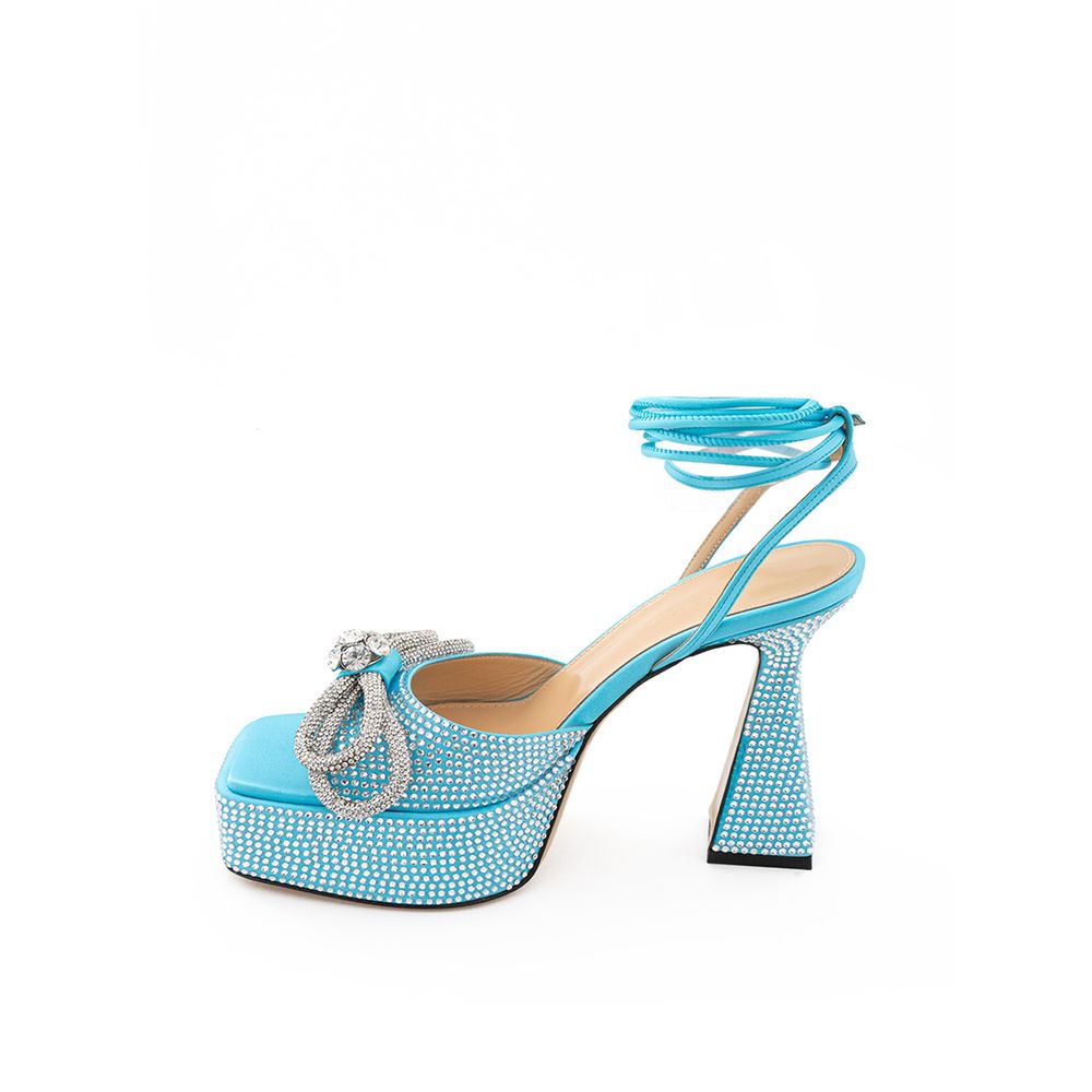 Sandales Mach & Mach bleues à cristaux