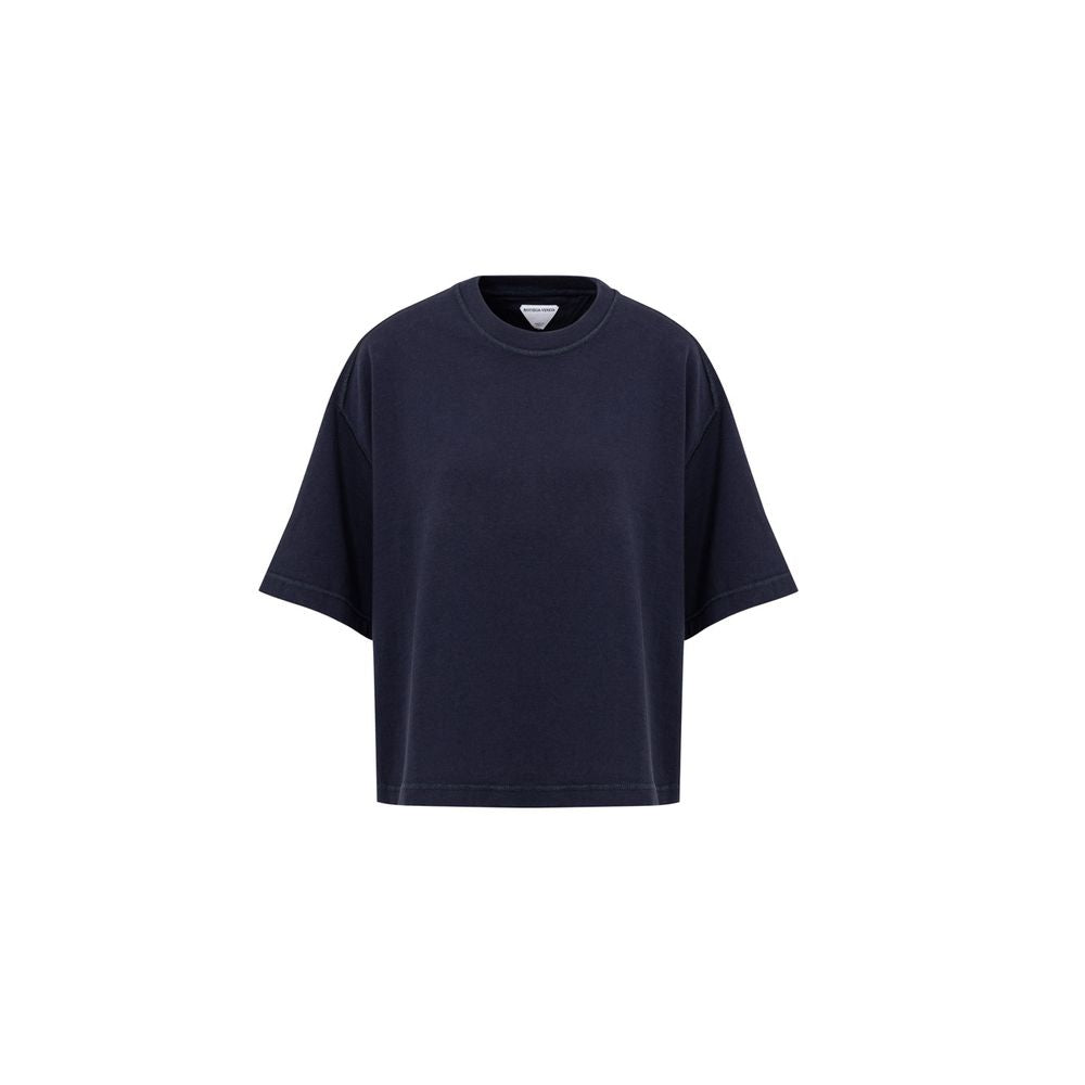 T-shirt Bottega Veneta Square Neck bleu