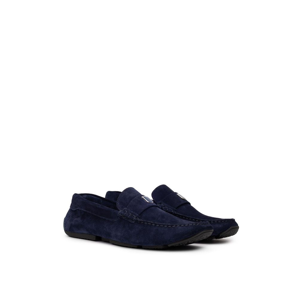 Mocassins Bally bleu en cuir