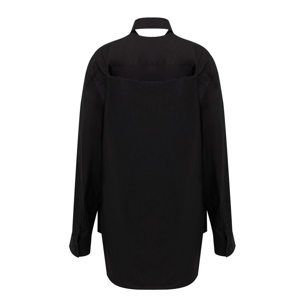 Robe Balenciaga à effet suspendu noire