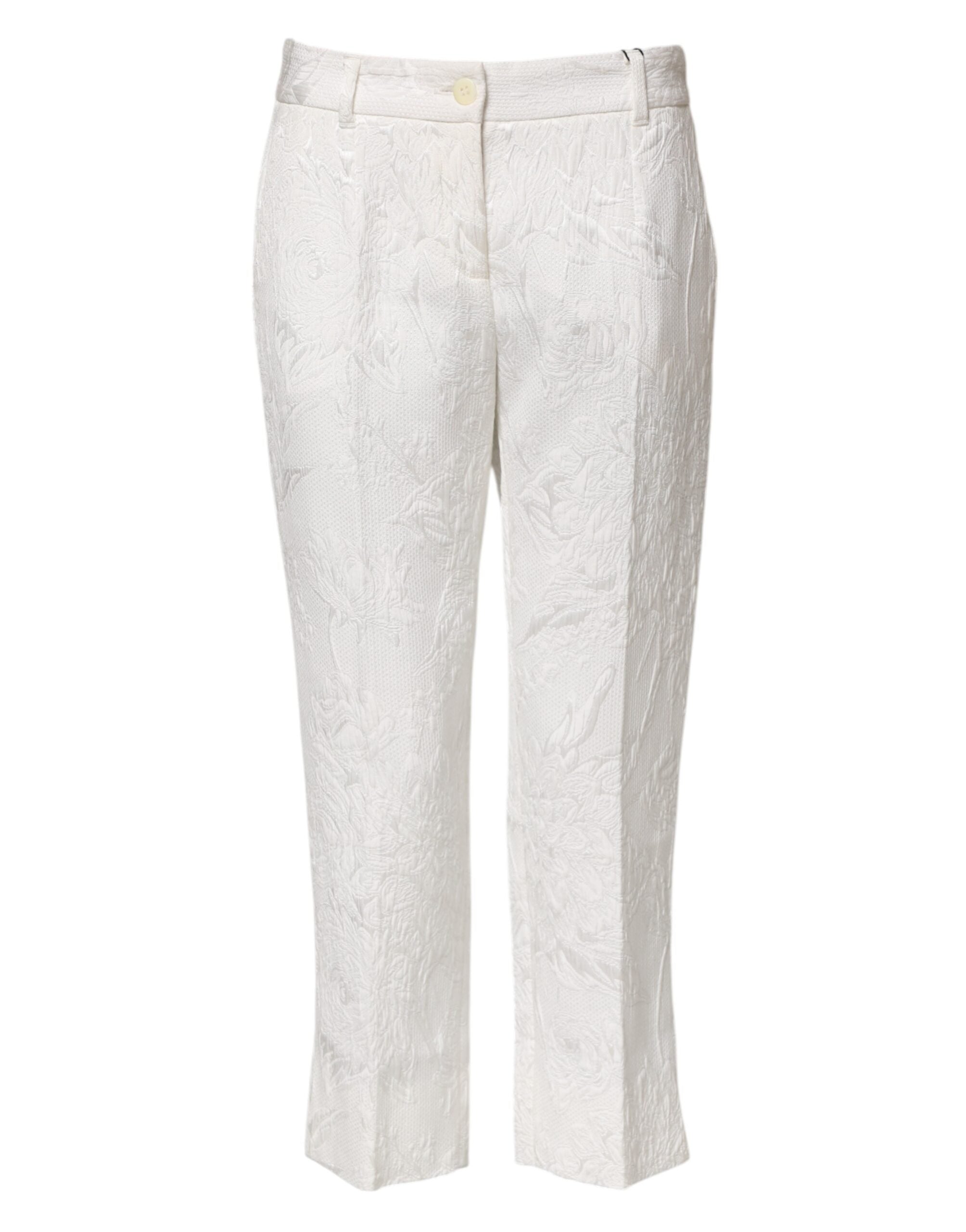 Pantalons Dolce & Gabbana fleuris blancs