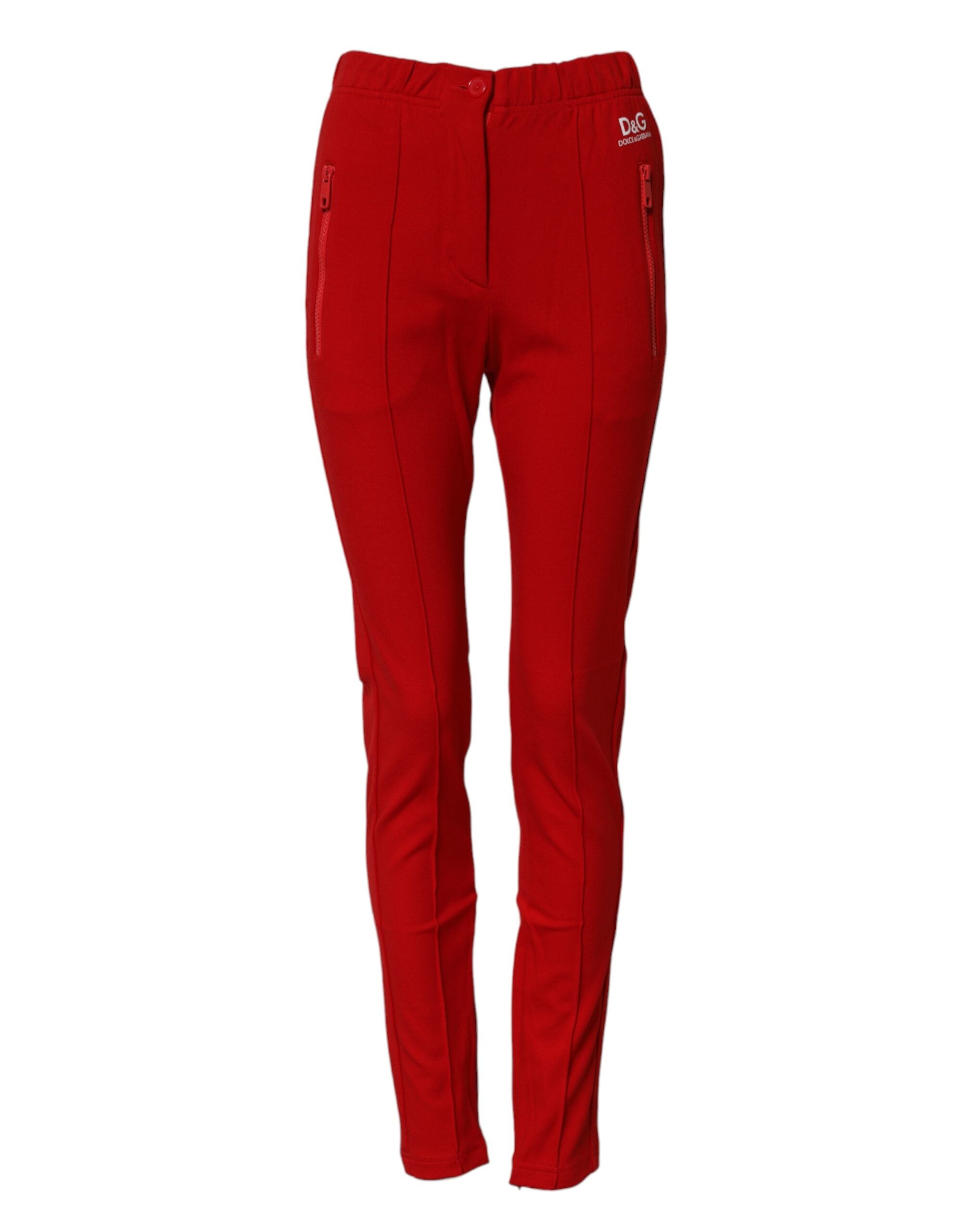 Pantalons Dolce & Gabbana mid waist rouges