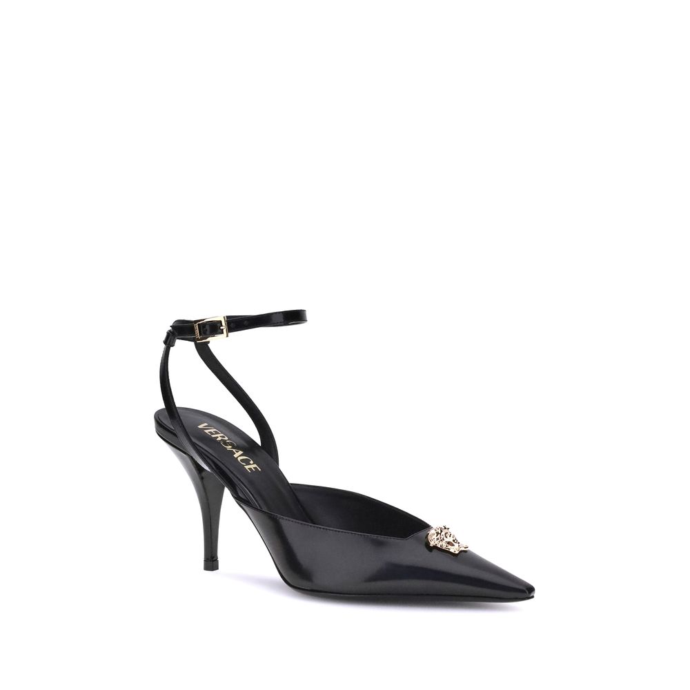 Slingbacks Versace Medusa noires