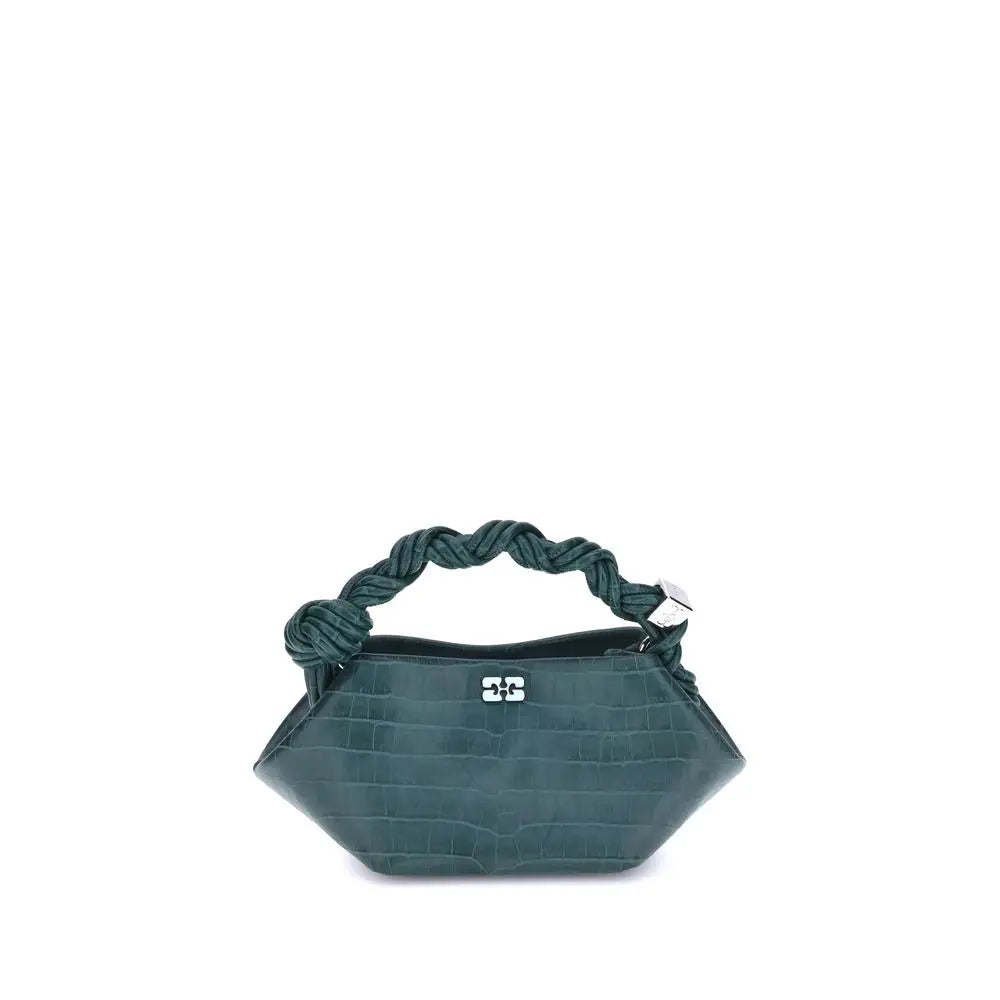 Sac Ganni mini crocodile argenté Ganni