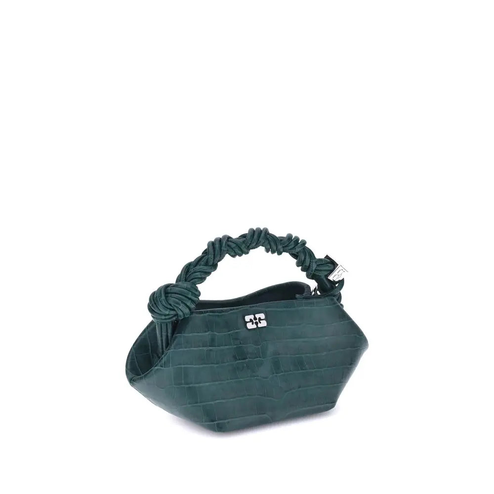 Sac Ganni mini crocodile argenté Ganni