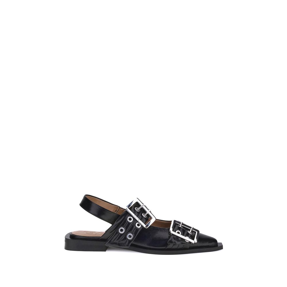 Ballerines Ganni avec straps noires