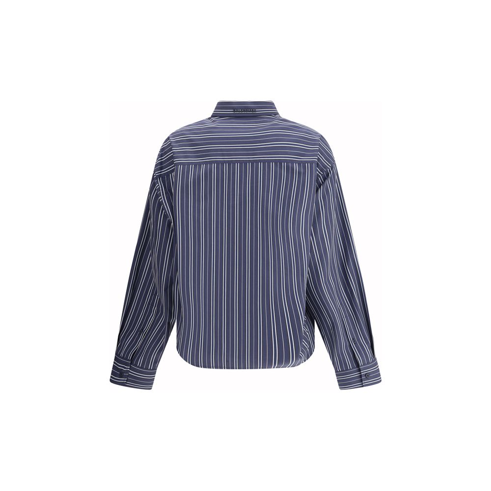 Chemise Balenciaga rayée oversize multicolore