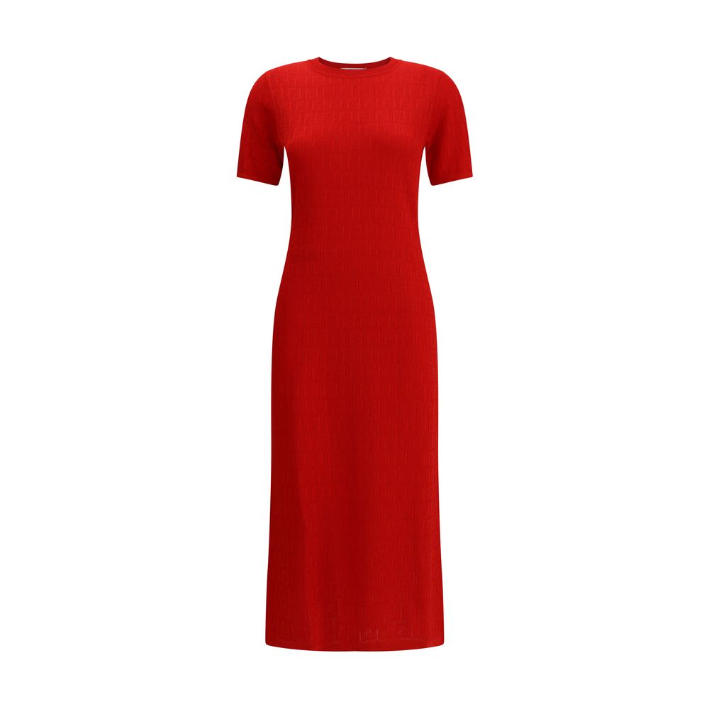 Robe Fendi midi à motif FF