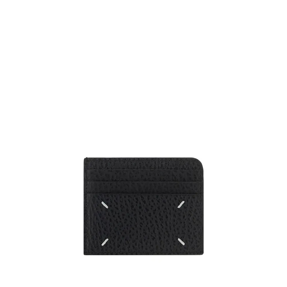 Porte-cartes Maison Margiela en cuir noir Margiela