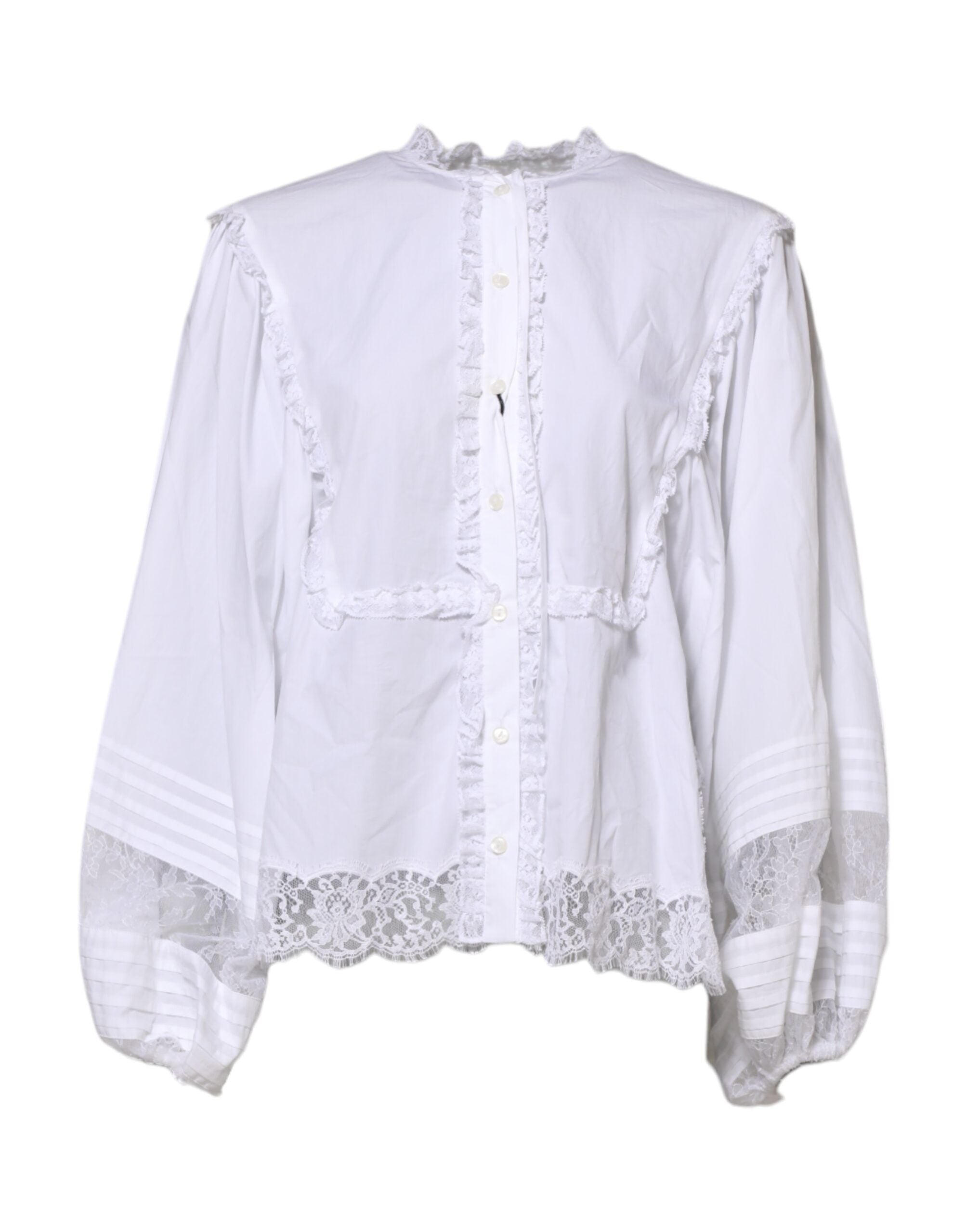 Blouse Dolce & Gabbana à volants blanche