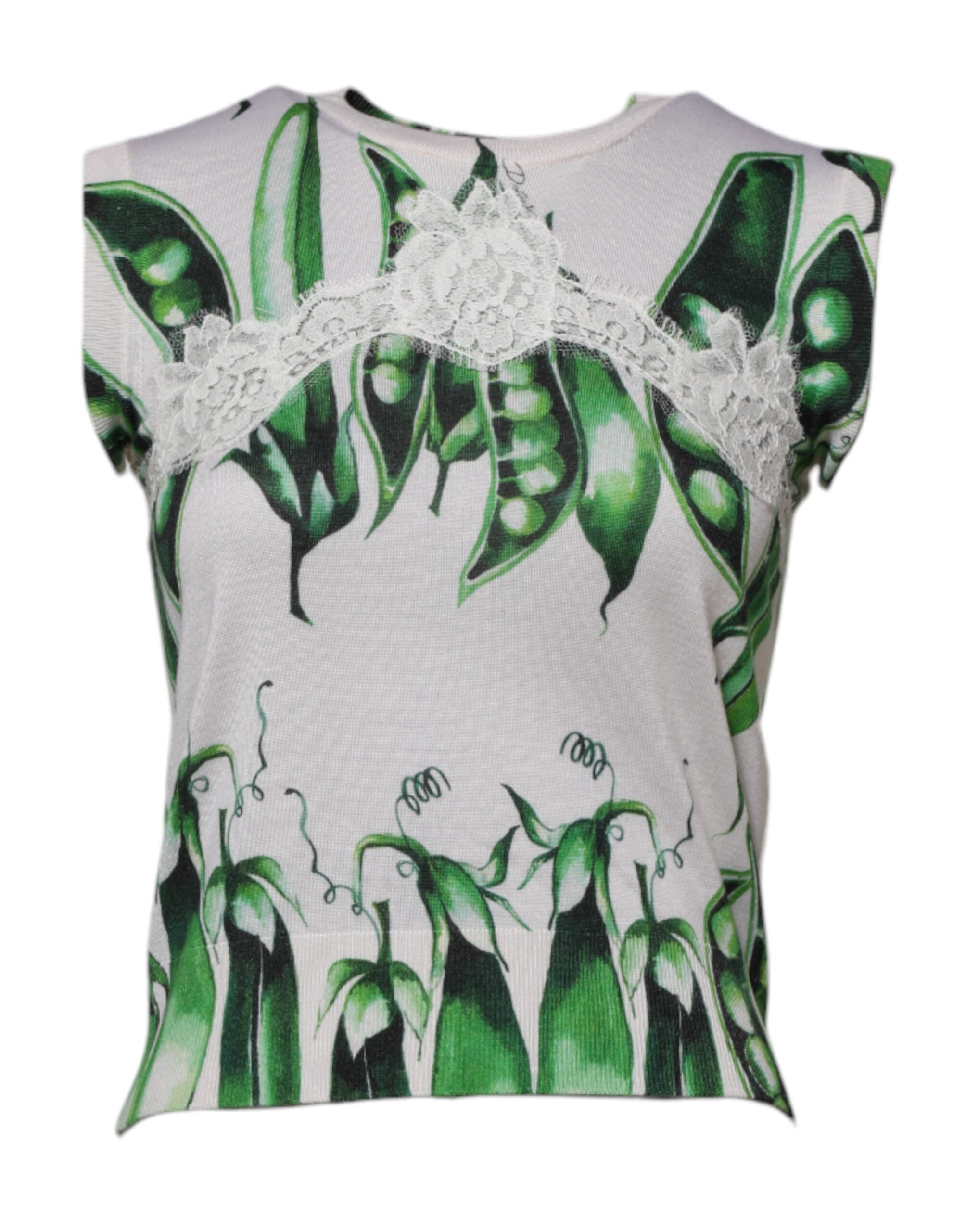 Blouse Dolce & Gabbana à pois verts blancs