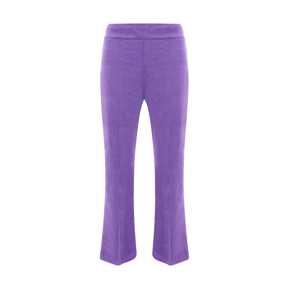Pantalons Avenue Montaigne velours noirs