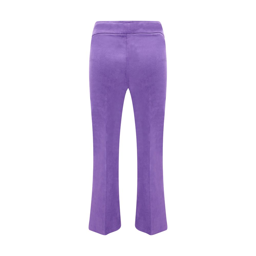 Pantalons Avenue Montaigne velours noirs