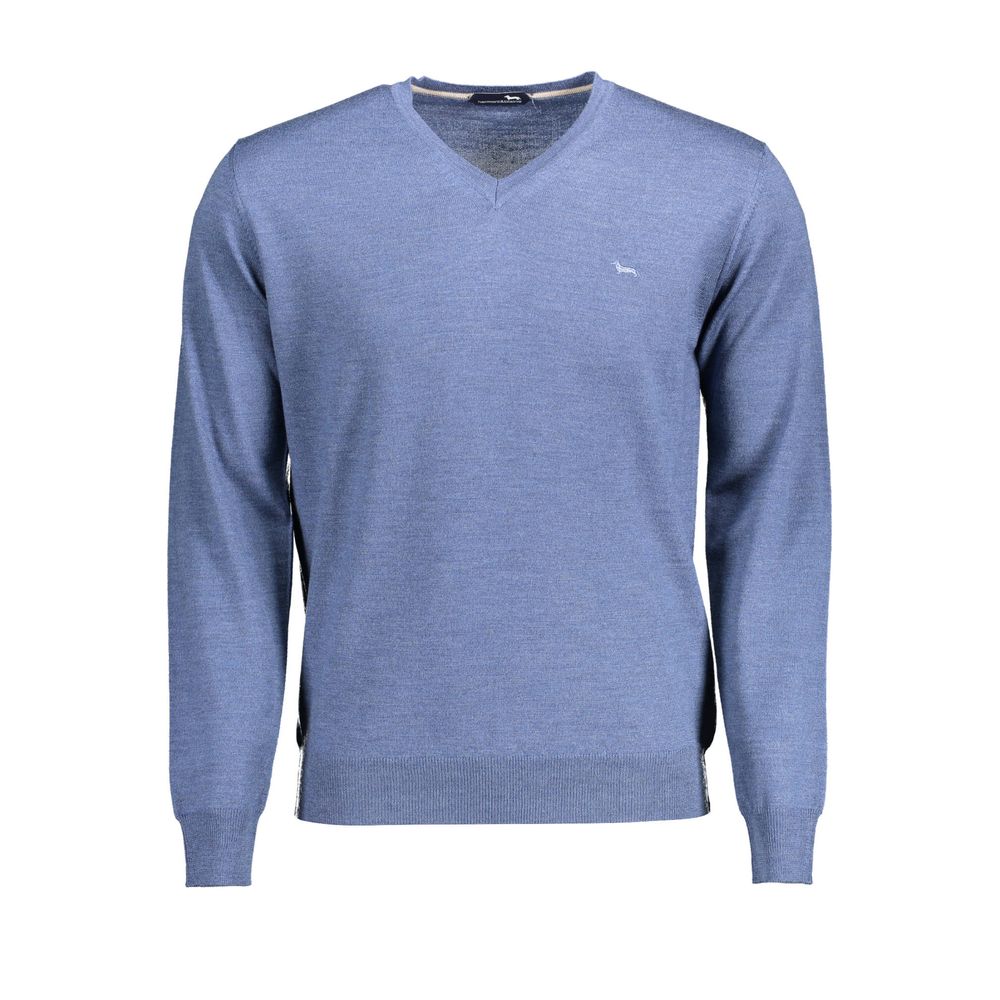Pull bleu Wool avec broderie