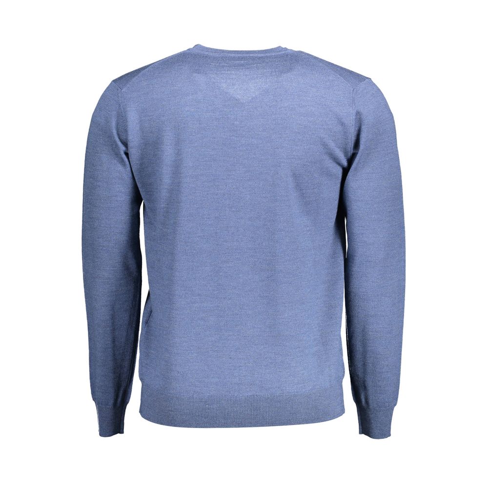 Pull bleu Wool avec broderie