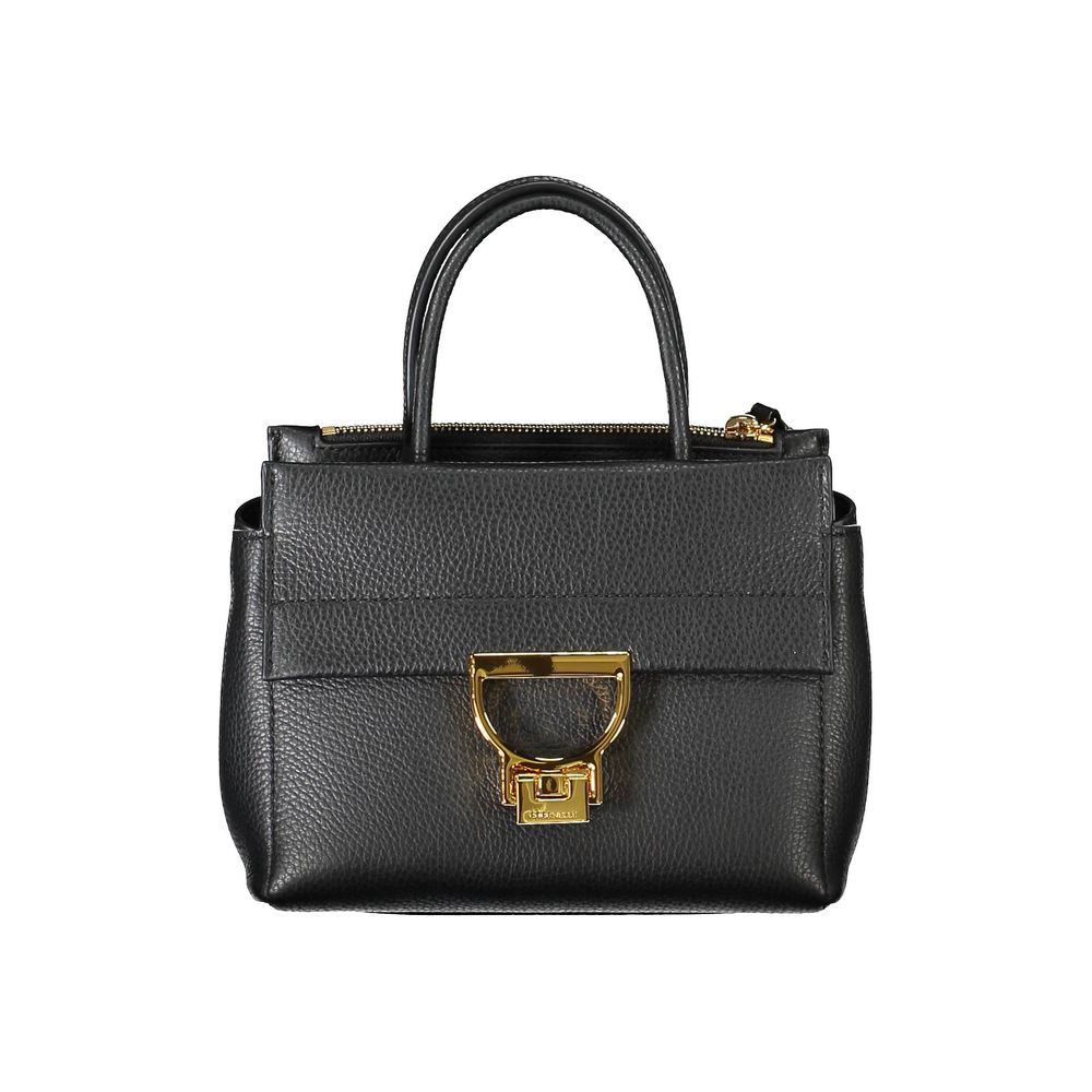 Sac à main noir cuir