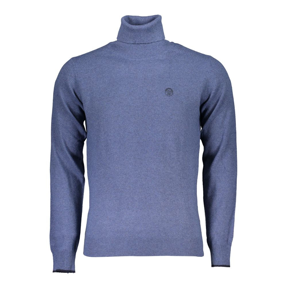 Pull Pull Marque Inconnue col roulé bleu