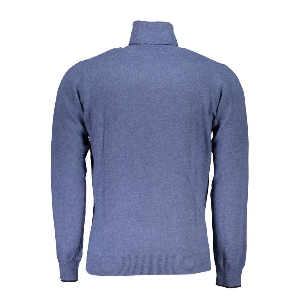 Pull Pull Marque Inconnue col roulé bleu