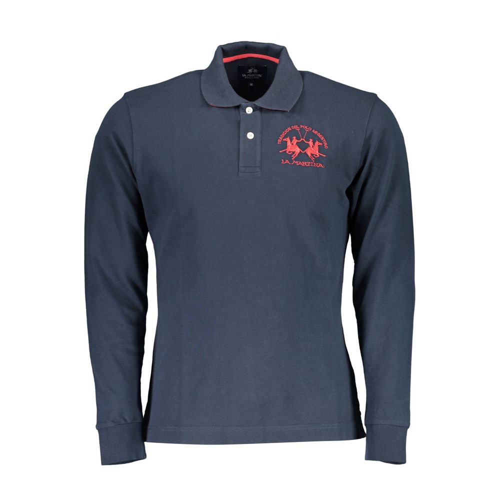 Polo Long Manches Non spécifiée bleu