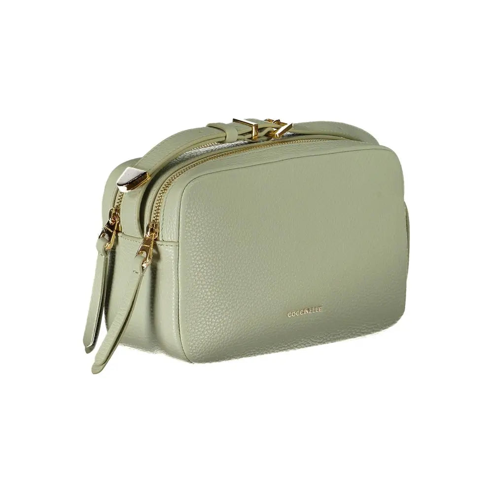 Sac à main vert cuir Coccinelle