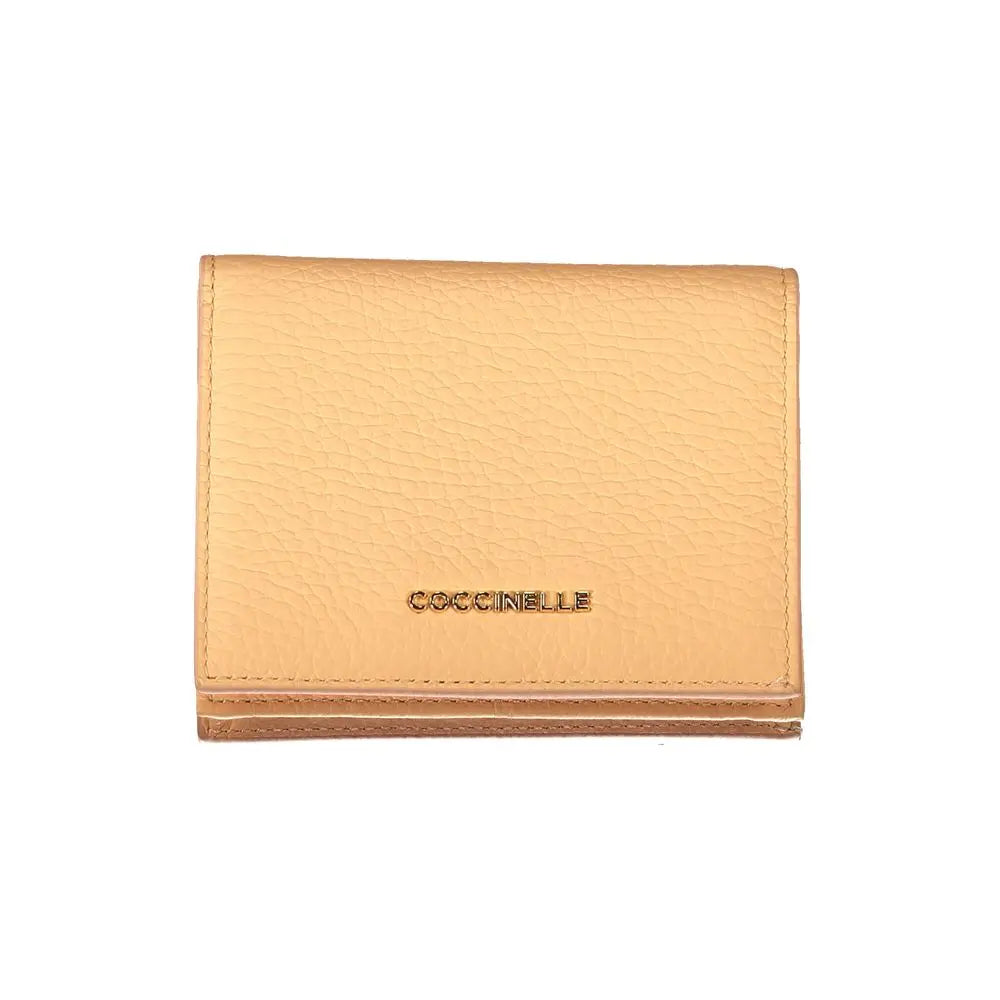 Portefeuille Orange cuir 2 compartiments Coccinelle