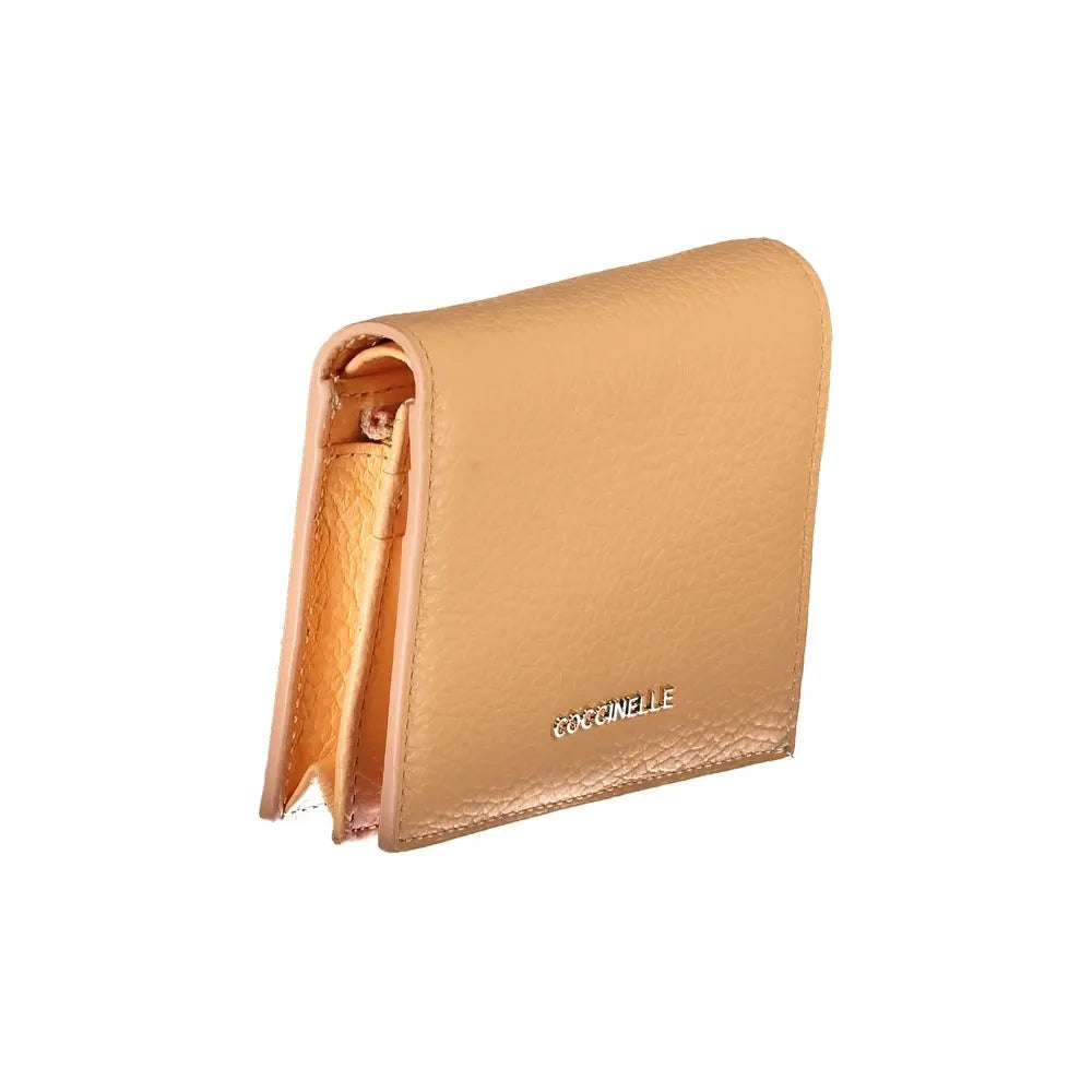 Portefeuille Orange cuir 2 compartiments Coccinelle