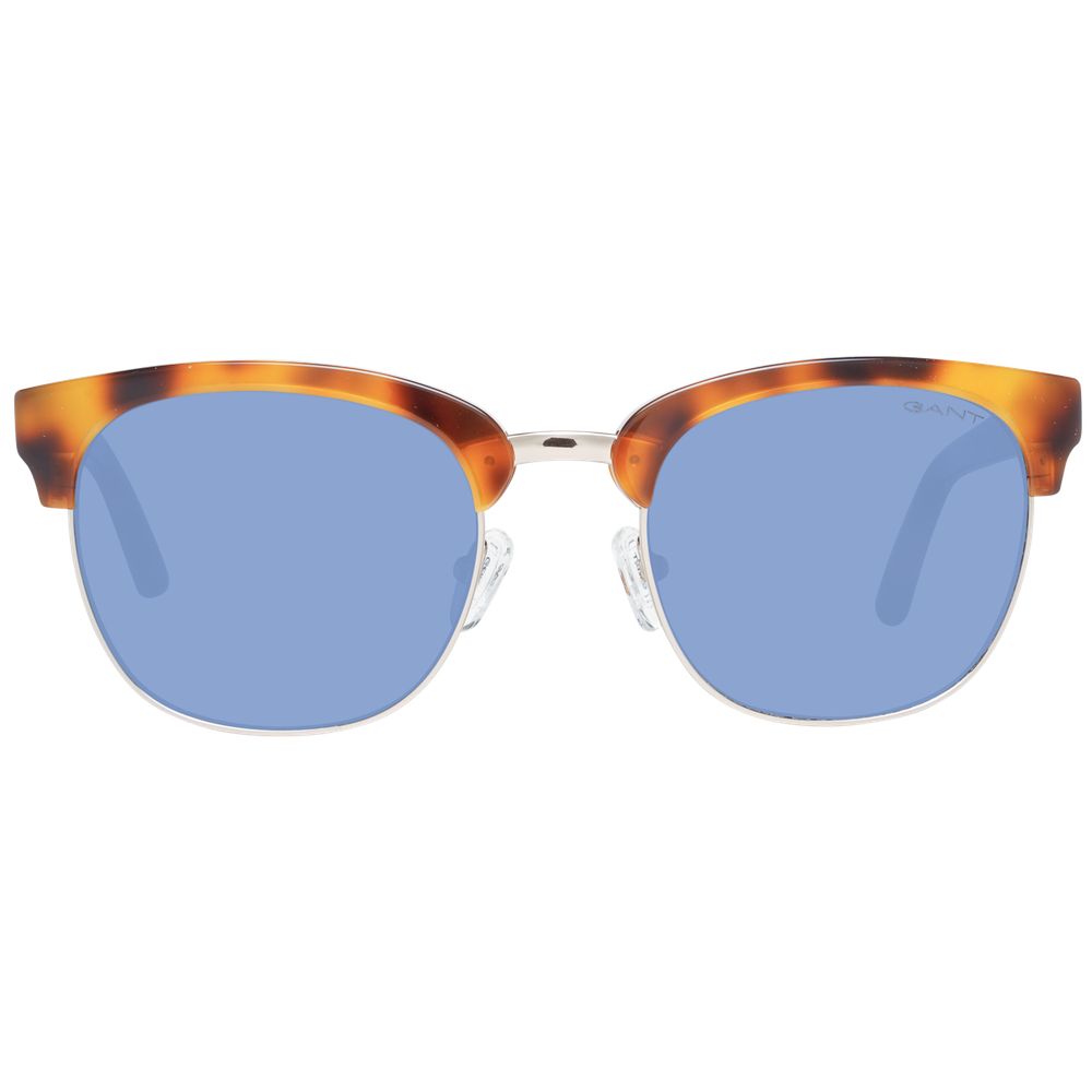 Lunettes brunes à verres bleus