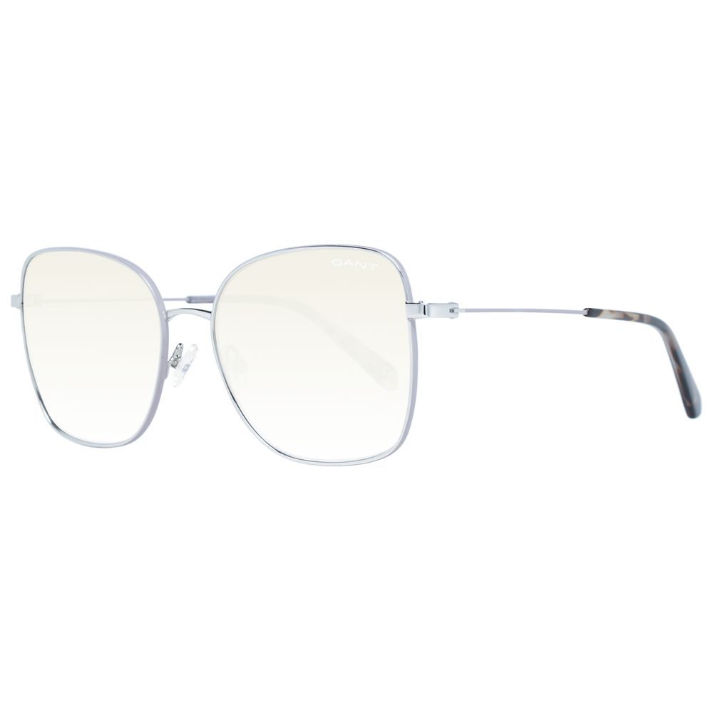 Lunettes femme argentées à verres verts
