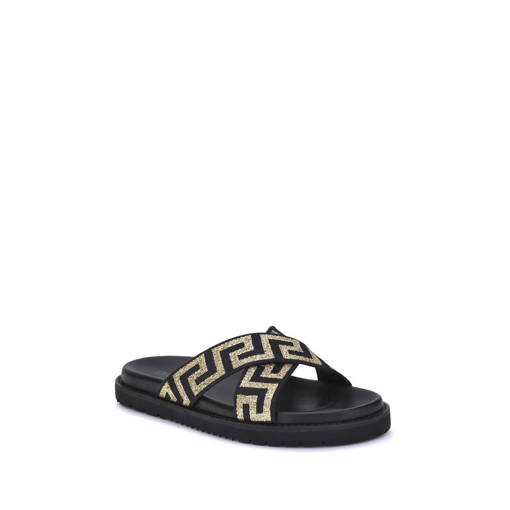 Sandales Versace Greca noires