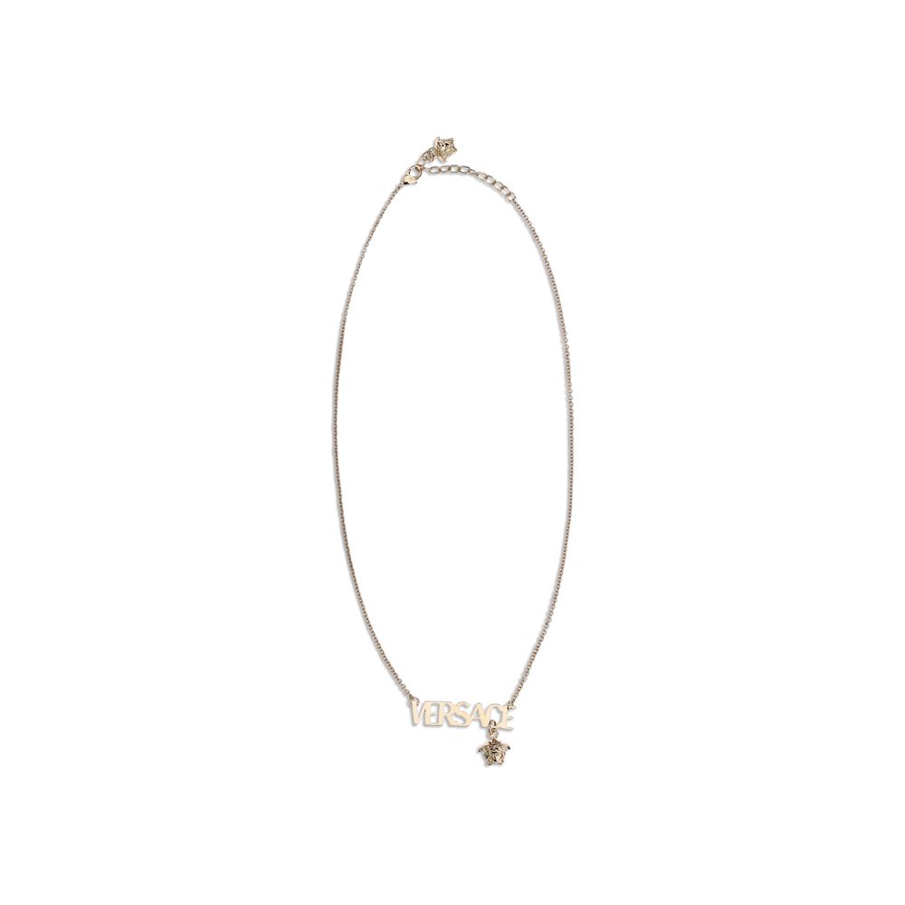 Collier Versace Logo métal doré
