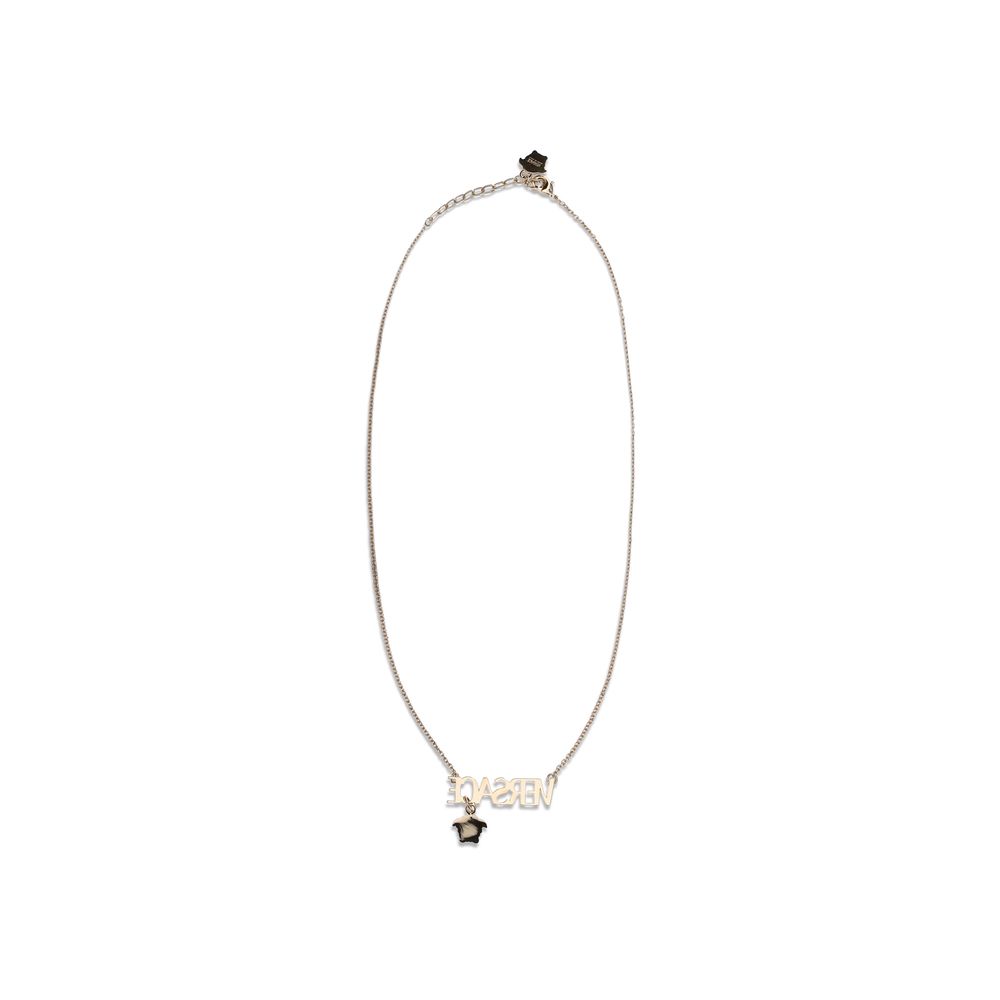Collier Versace Logo métal doré