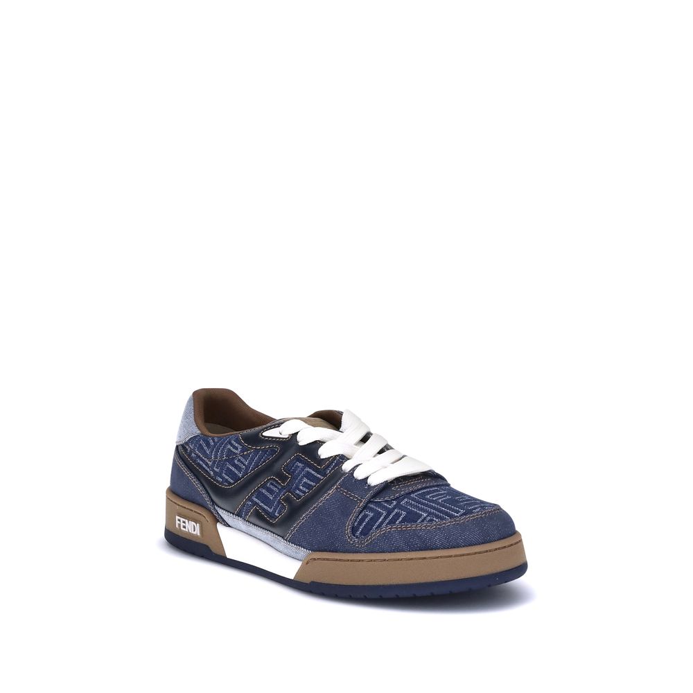Baskets Fendi FF denim bleues