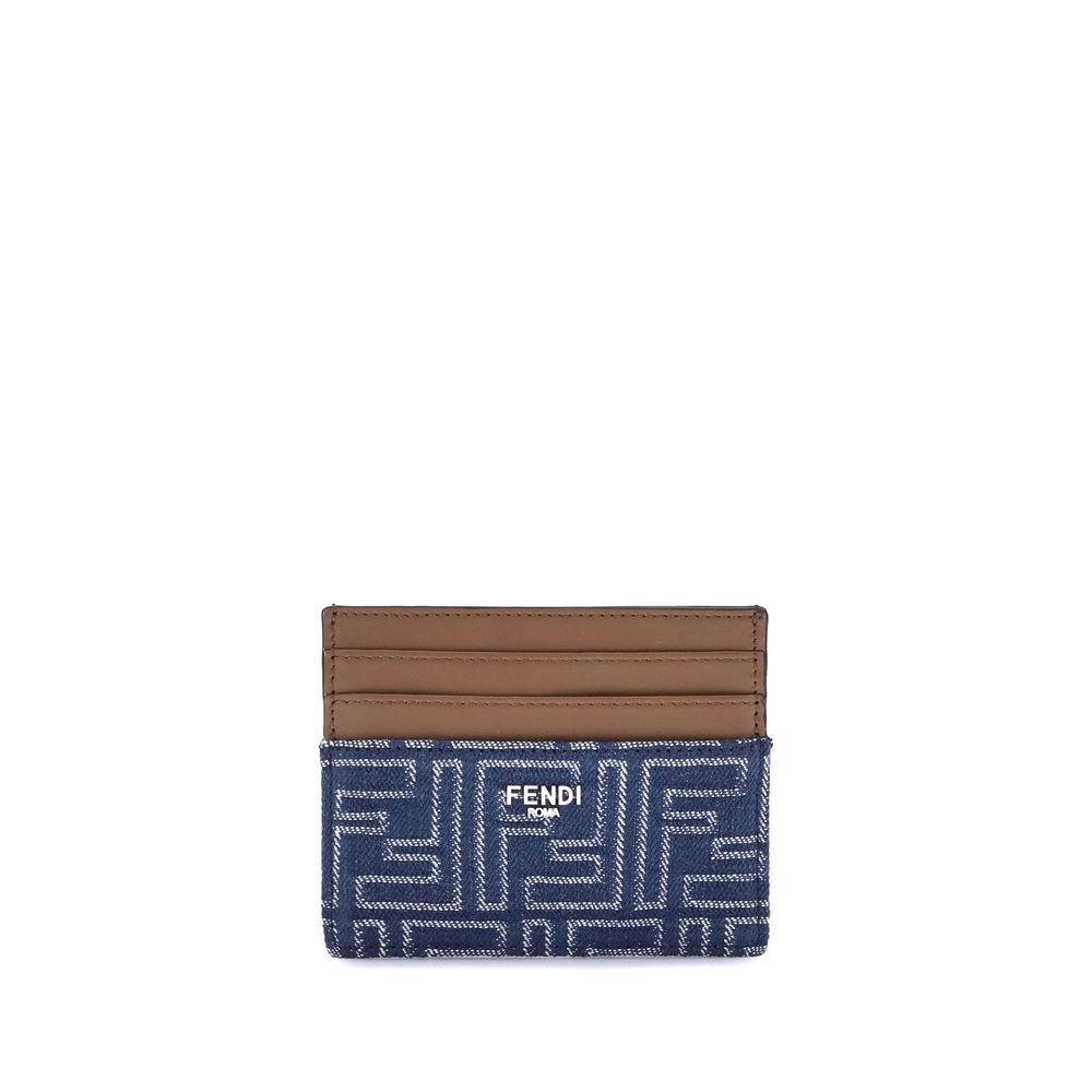 Porte-cartes Fendi Denim bleu