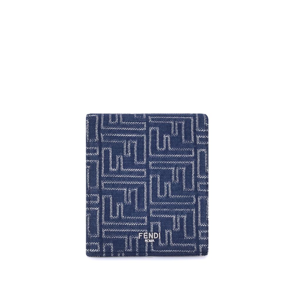 Portefeuille Fendi denim bleu
