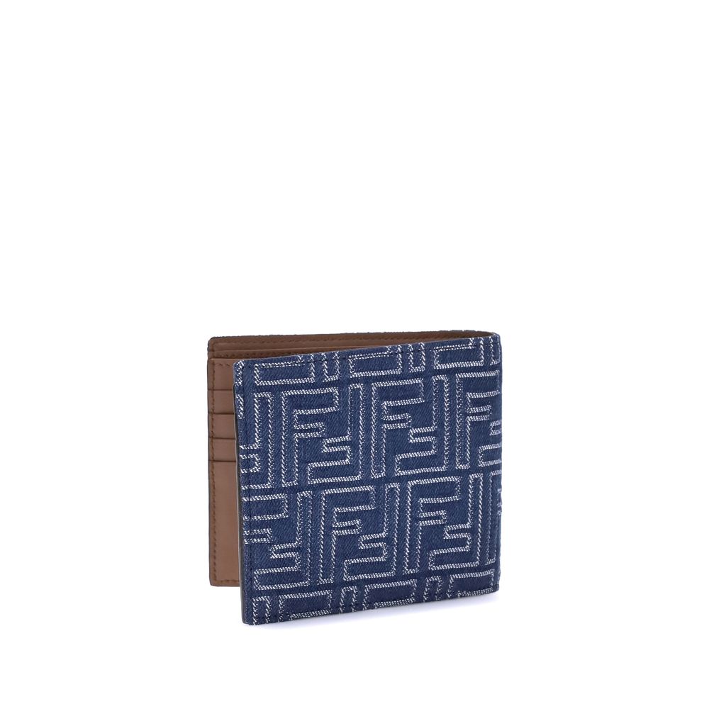 Portefeuille Fendi denim bleu