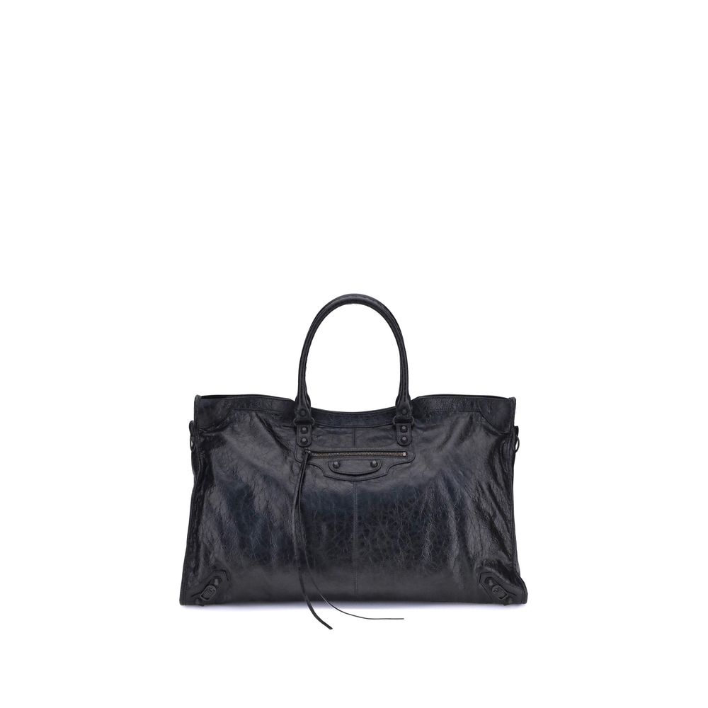 Sac Balenciaga Le City en cuir noir