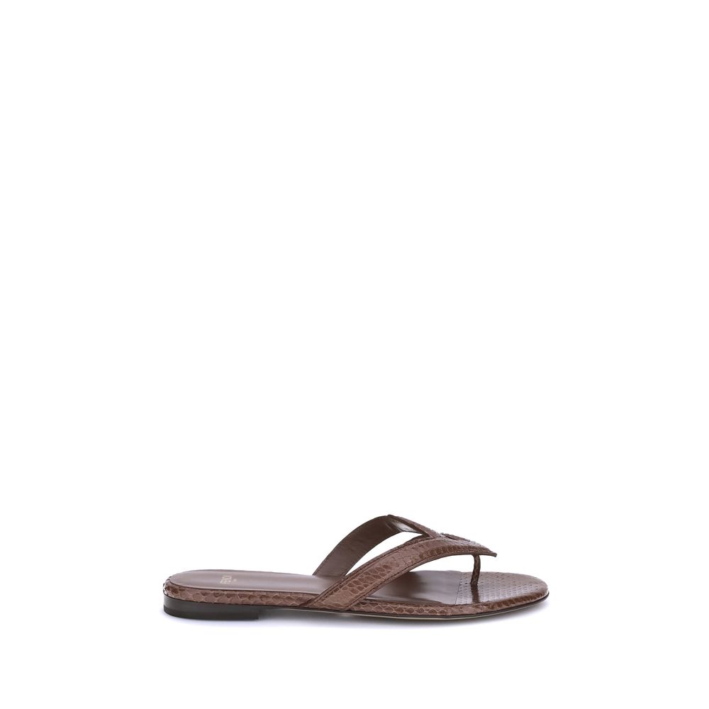 Sandales Fendi Ayers marron