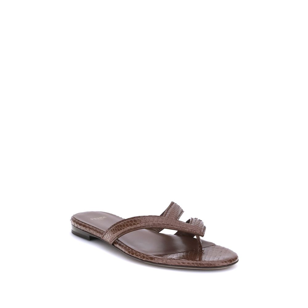 Sandales Fendi Ayers marron